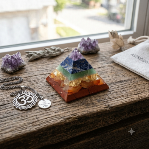 Seven Chakra Crystal Pyramid